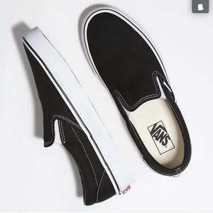 Vans Black Slide on Sneakers, Women’s 8.5/Men’s 7